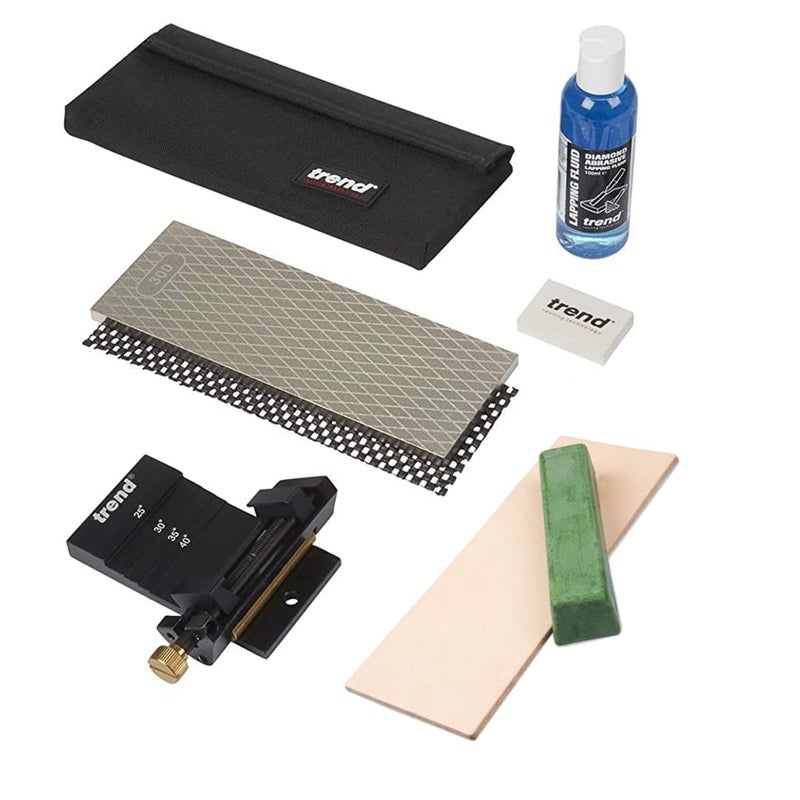 Trend Professional Diamond Whetstone Honing and Polishing Kit for Sharpening Router Bits, Chisels, Knives and Planer Blades, DWS/KIT/B - Image 1